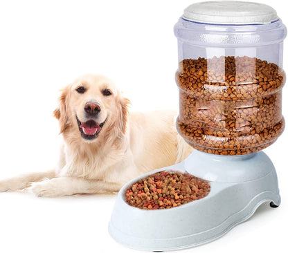 Automatic Dog Feeders - 3 Gallon Capacity Gravity Food Dispenser for Large Dogs and Cats
