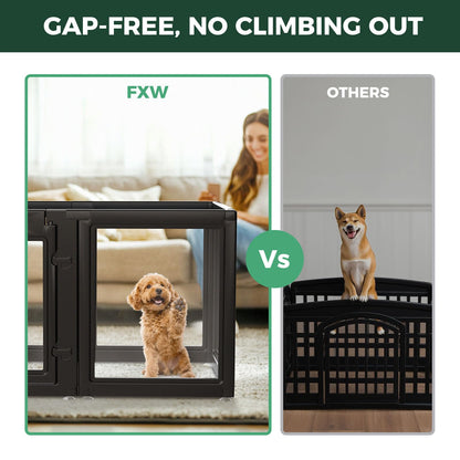 FXW AuraSpace Clear Acrylic Indoor Dog Playpen. Chosen for real quality, fits naturally into modern