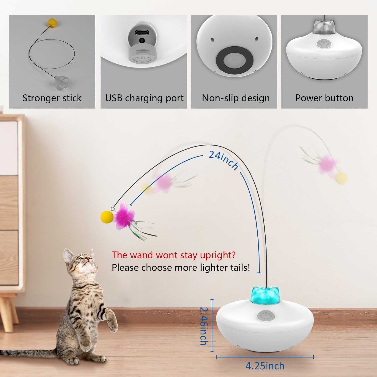 Oxawo Interactive Cat Toys Indoor Cats Toy Automatic. Chosen for real quality, fits naturally into