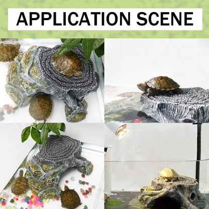 Reptile Hideout Cave Resin Rock Lizard Hideaway Turtle Climbing Platform Habitat Decoration for Tortoise Bearded Dragon Chamelon Frog Gecko Snake Iguana
