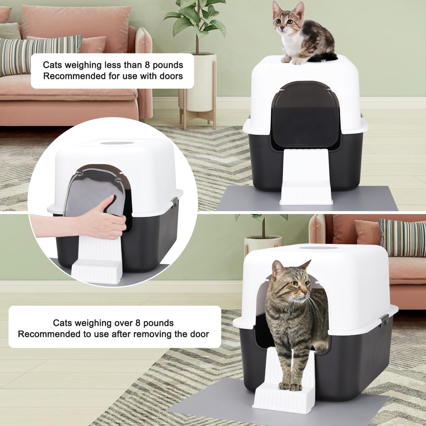 Sfozstra Enclosed Cat Litter Box: Splash Resistant. Chosen for real quality, fits naturally into
