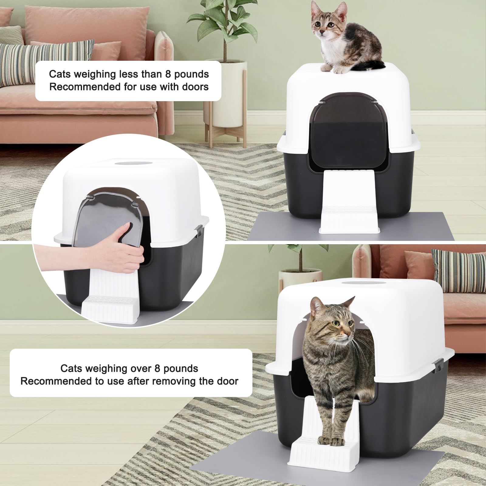 Sfozstra Enclosed Cat Litter Box: Splash Resistant. Chosen for real quality, fits naturally into