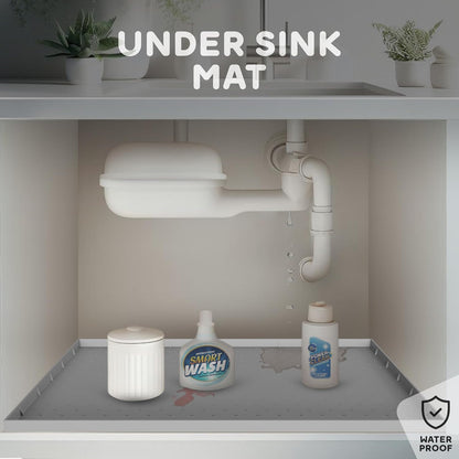 32x24x1” XL Dog Food Mat - All Purpose Under Sink Liner, Washer and Dryer Covers for The Top, Silicone Griddle Mat for Blackstone - Raised Edges Dog Mat for Food and Water Prevent Spill, Waterproof