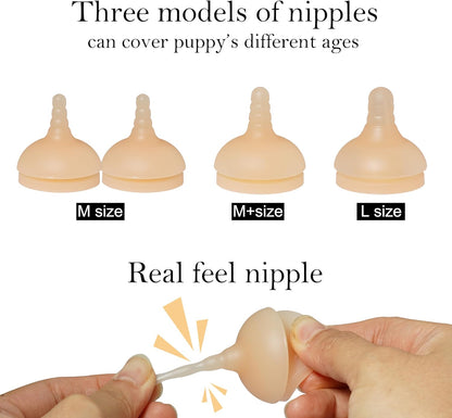 Pet Feeder Bottle, Silicone Feeding Nipple and Syringes for All Breed of Puppies and Other Animals Dongdong pet