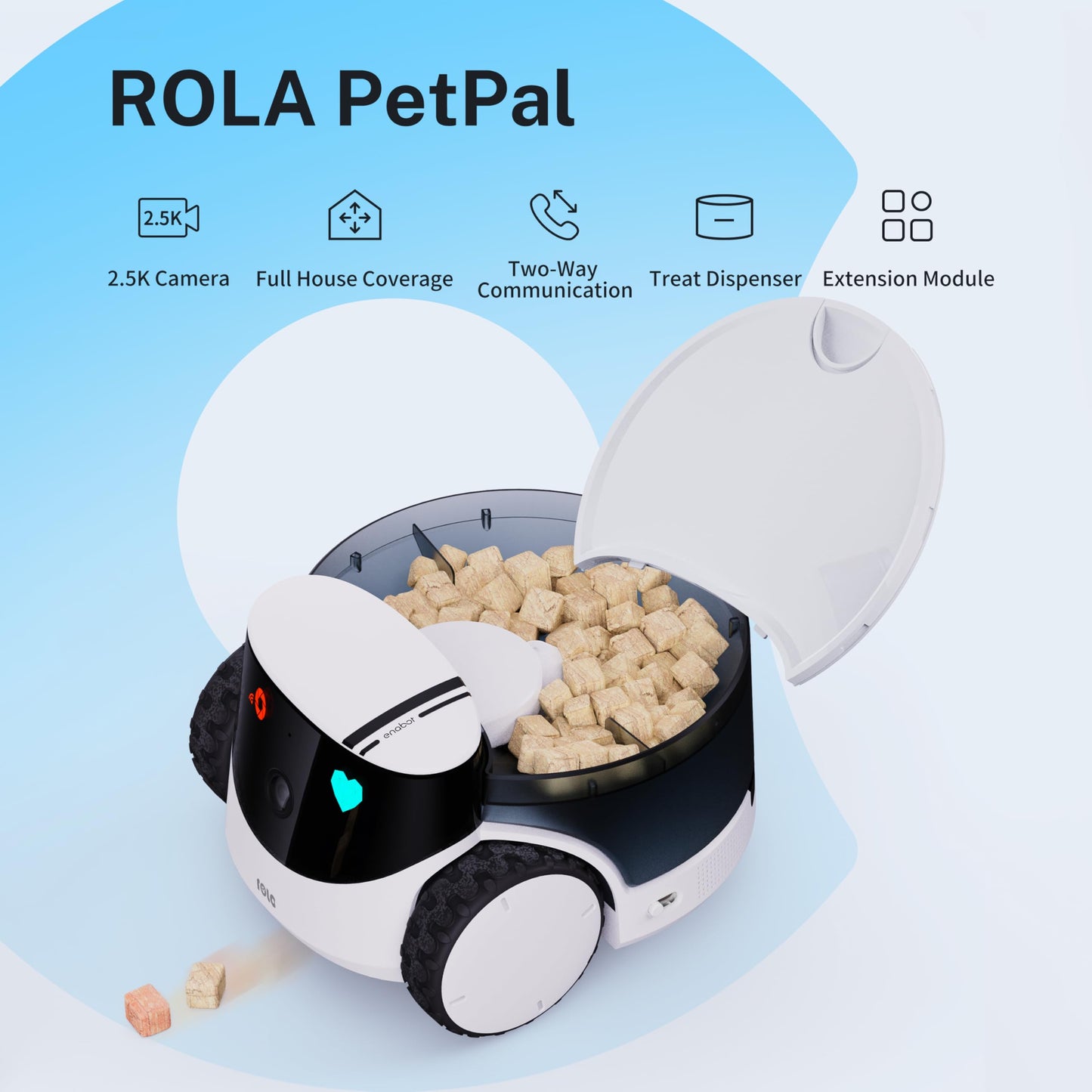 Enabot EBO ROLA PetPal Mobile 2.5K Pet Camera Robot. Chosen for real quality, fits naturally into