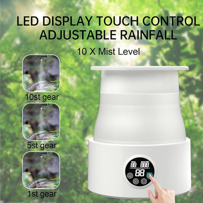 5L Foldable Automatic Reptile Mister with Timer, Fogger System with 360Adjustable Nozzles, Humidifier for Lizard, Snake, Amphibian, Frog, Plants, Terrarium