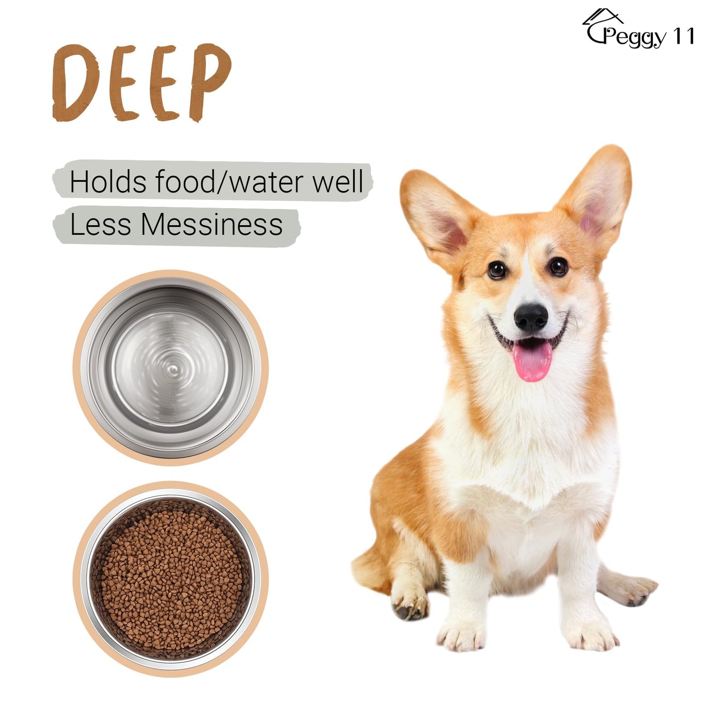 PEGGY11 Deep Stainless Steel Anti. Chosen for real quality, fits naturally into modern pet homes.