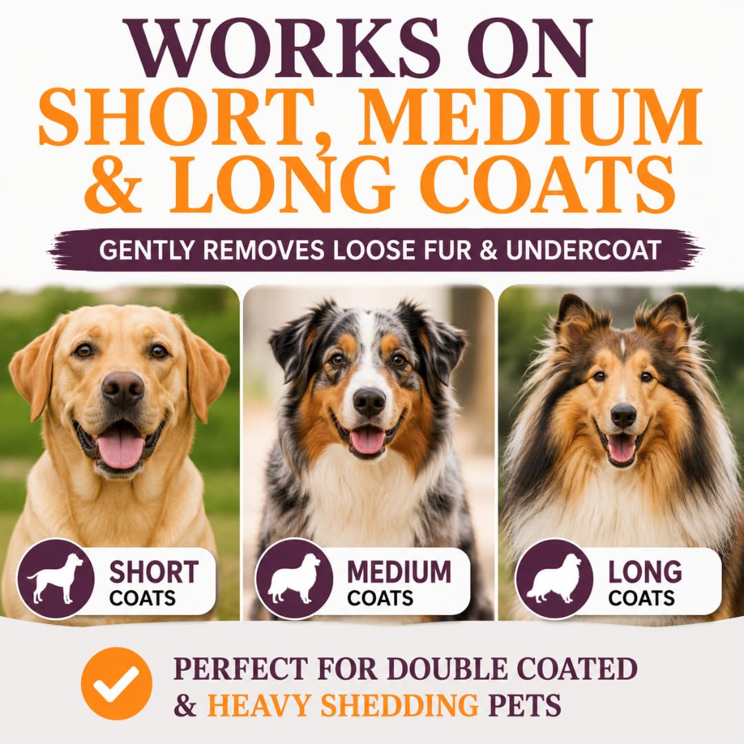 SleekEZ Dog Brush for Shedding | Patented Deshedding. Chosen for real quality, fits naturally into
