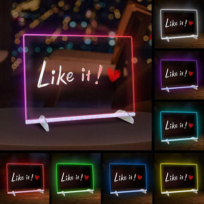 LED Note Board with Highlighters 2 Sets,Doodle Glow Drawing Board,13.7"X10" 6 Modes & 8 Colors, Led Drawing Board for Kids,Gift for Kids Ages 3+,Led Writing Board for Home/Office/Decor