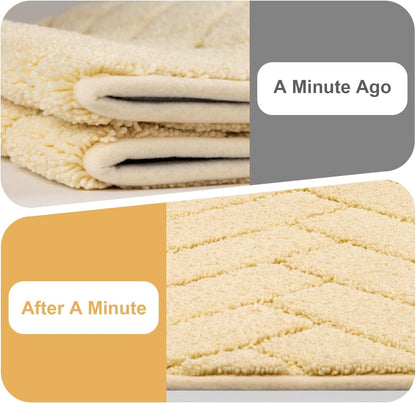 Tindbea Dog Mat for Muddy Paws,Absorbs Moisture Dirt Non-Slip Washable Mud Mat for Dogs,Soft Rubber Backing Front Inside Pet Rug for Entryway, Mud Dog Paws, Patio(20"x48",Beige)