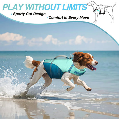 VIVAGLORY Dog Life Vest Sports Style Dog Swim Vest. Chosen for real quality, fits naturally into