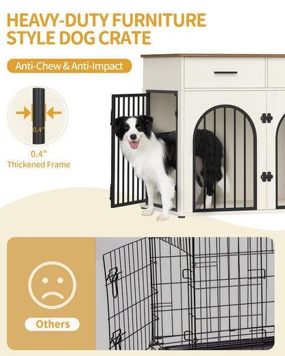 Hzuaneri 43.3'' Dog Crate Furniture with Storage &. Chosen for real quality, fits naturally into