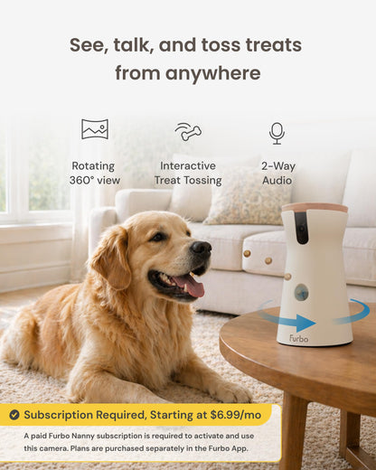 Furbo 360° Dog Camera [Paid Plan Required to Activate]. Chosen for real quality, fits naturally