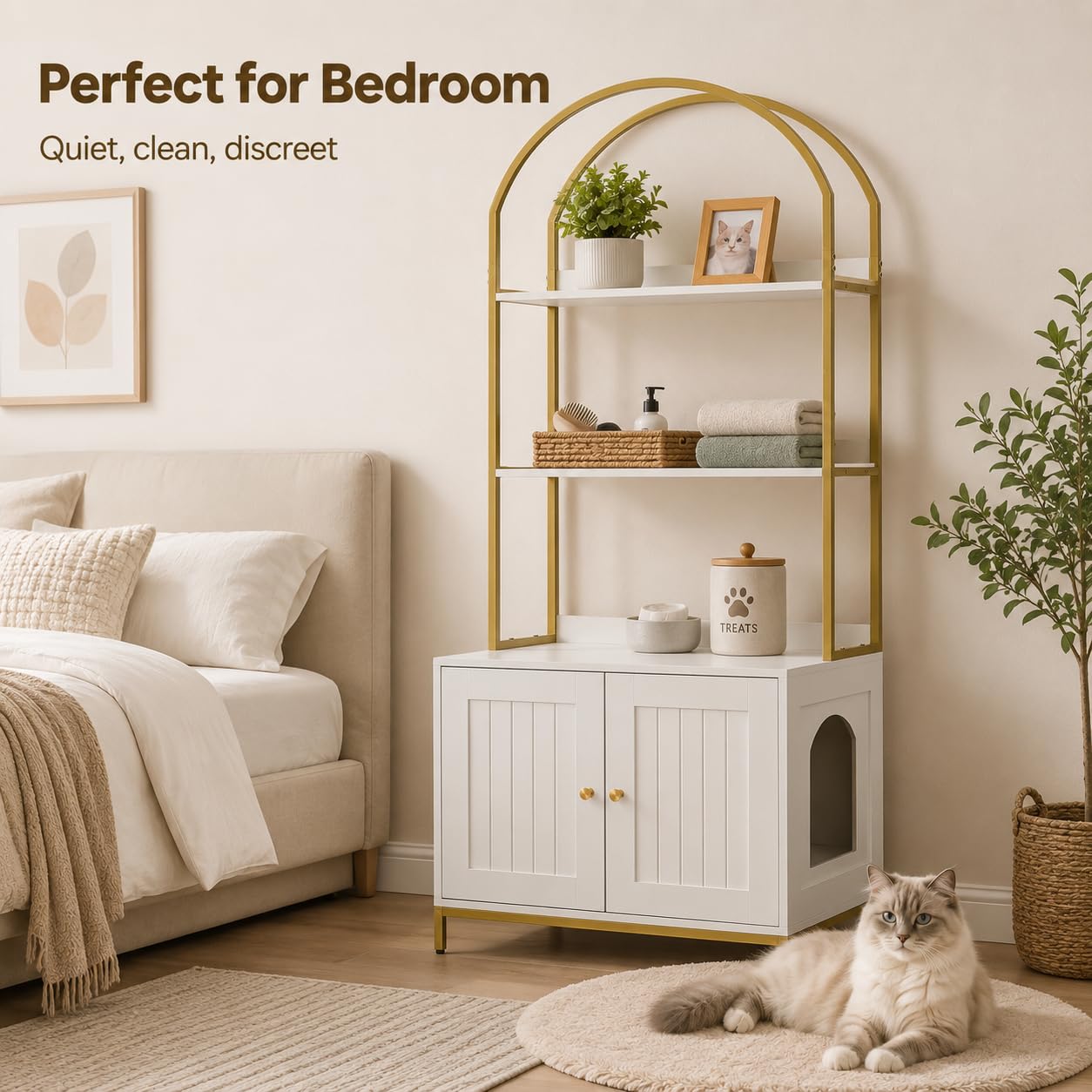 Homhedy Cat Litter Box Enclosure with 2. Chosen for real quality, fits naturally into modern pet