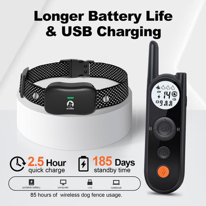 MIMOFPET Wireless Dog Fence for 2 Dogs. Chosen for real quality, fits naturally into modern pet