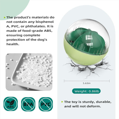 KADTC Extra-Large Dog Giggling Treat Dispenser Ball - Adjustable Food Dispensing Speed - Puppy Mind Game Puzzle Slow Feeder for Medium/Large/Extra Large Dogs Aggressive Chewers Breed