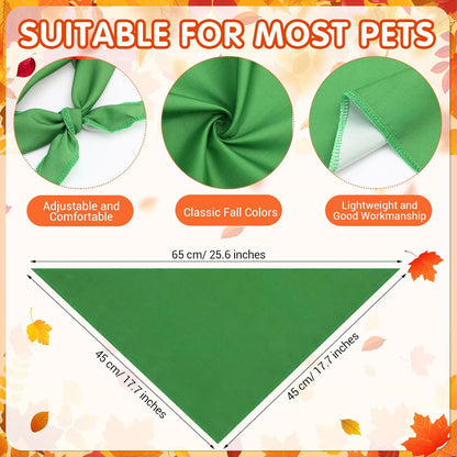 48 Pcs Thanksgiving Blank Dog Bandanas Bulk Sublimation Plain Bandanas for Dogs Heat Transfer Personalized DIY Triangle Bibs Scarf Set for Pets Fall Costume Photo Props Accessories Pet Shops
