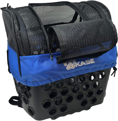BiKASE Durable Dog Bike Basket & Carrier, Rear Mount Pet Basket for Bikes with Super Comfort Mat and Cover, Ideal for Small Dogs and Cats up to 12 lbs