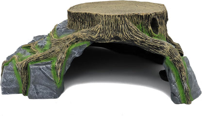 JIHAQUA Extra X Large Resin Reptile Tank Hideouts Cave Habitat Decor for Leopard Gecko Tank Accessories