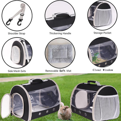 Lizard Travel Carrier Backpack,Guinea Pig Backpack Carrier,Space Capsule Clear Bubble Window Astronaut Reptile Carrier Backpack for Bearded Dragon,Hamster,Sugar Glider,Bunny