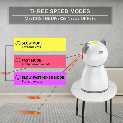 Laser Cat Toys for Indoor Cats,The 4th Generation Real Random Trajectory Motion Activated Rechargeable Automatic Cat Laser Toy,Interactive Cat Toys for Bored Indoor Adult