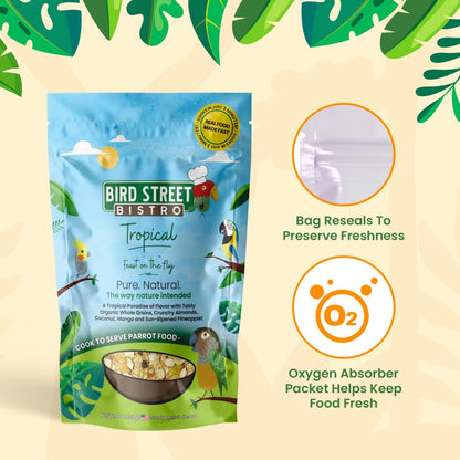 Parrot Food - Parakeet- Cockatiel Food - Bird Food - Cooks in 3-15 min w/Natural & Organic Grains - Legumes - Non-GMO Fruits, Vegetables, & Healthy Spices