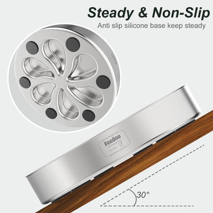 2Pcs Slow Feeder Dog Bowls 3Cups Large Capacity, 304 Stainless Steel Dog Bowl, Metal Food Bowl with Non-Slip Base, Food-Grade