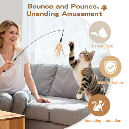 Pawaboo Cat Feather Wand Interactive Toy. Chosen for real quality, fits naturally into modern pet