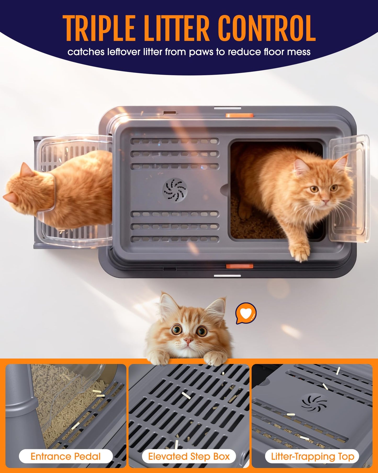 Powools Stainless Steel Enclosed Cat Litter Box. Chosen for real quality, fits naturally into
