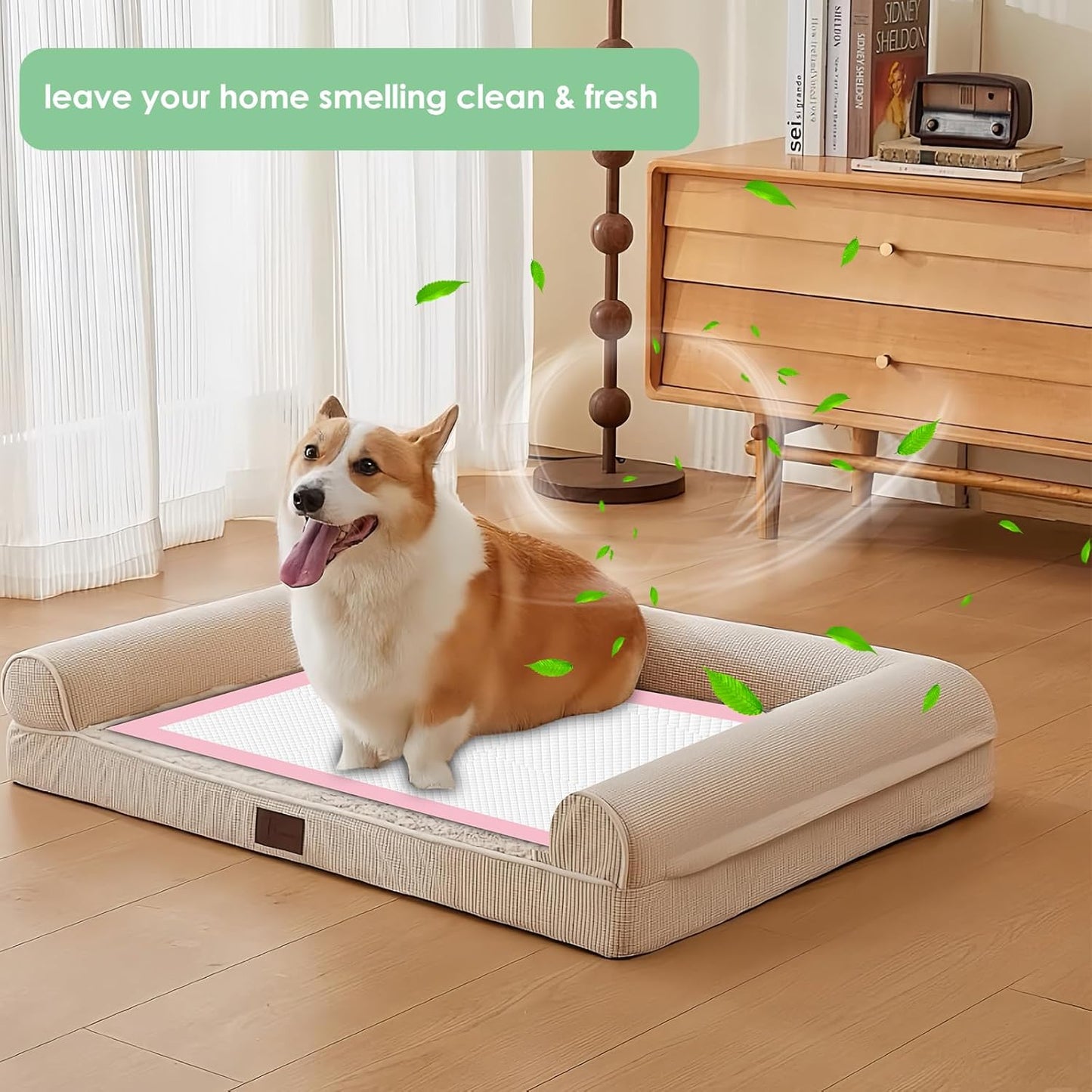 Pet Toilet Training Pads 100 Count Disposable Puppy Pee Pads for Dogs, Ultra Absorbent|Quick Dry|Leak-Proof Pet Potty Pads for Dog, Cat, Rabbits and Guinea Pigs (Pink, 13" x 18"-100 Count)