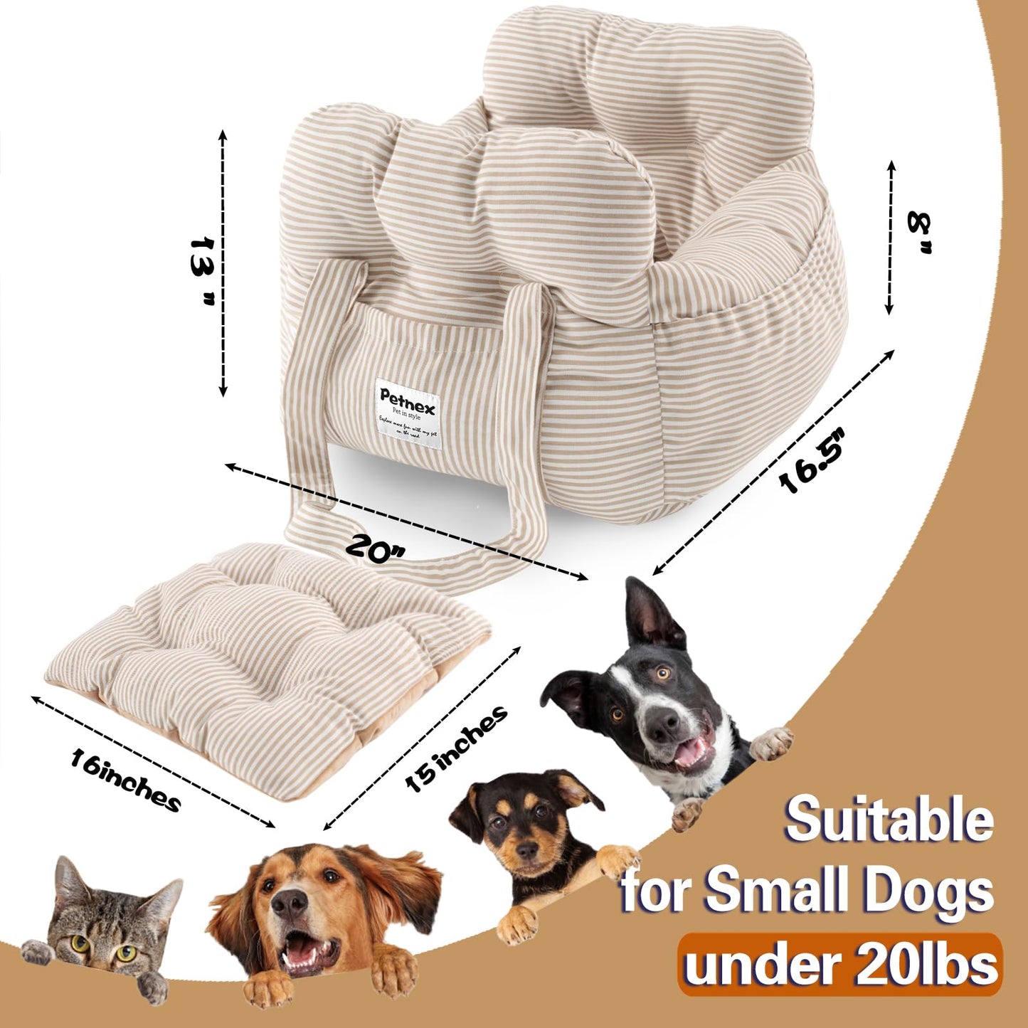 PETNEX Dog Car Seat for Small Dogs. Chosen for real quality, fits naturally into modern pet homes.