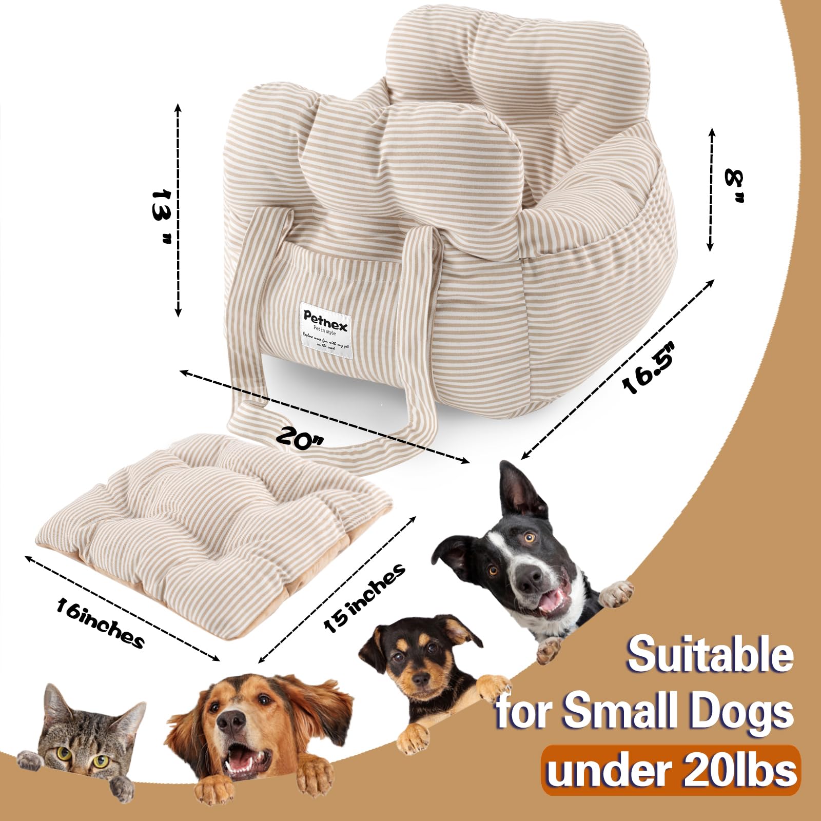 PETNEX Dog Car Seat for Small Dogs. Chosen for real quality, fits naturally into modern pet homes.
