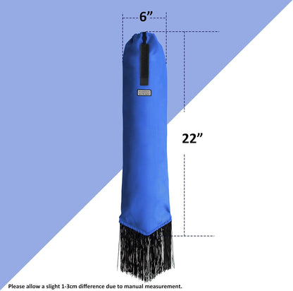 Harrison Howard Smooth Lightweight Adjustable Fastener Nylon Horse Tail Bag with Fringe