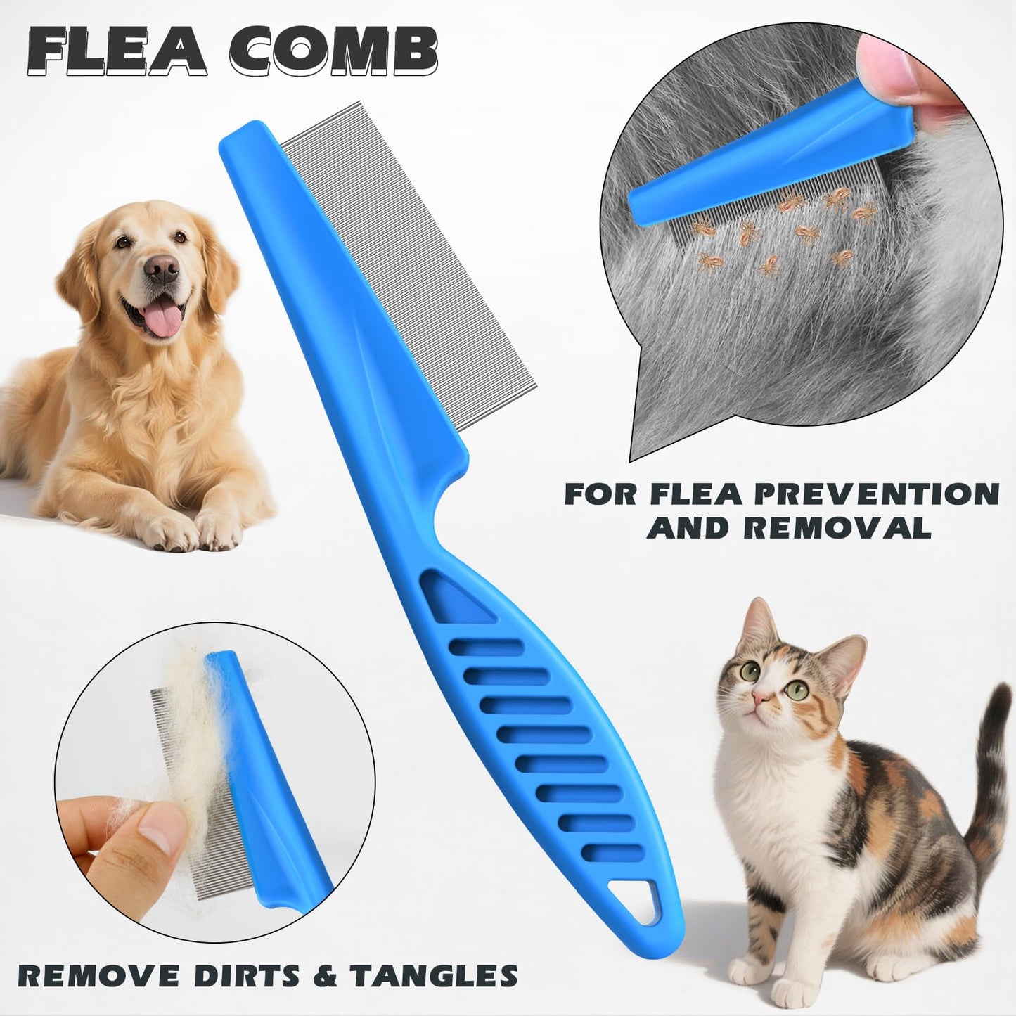 3PCS Pet Grooming Rake & Metal Comb & Flea Comb for. Chosen for real quality, fits naturally into