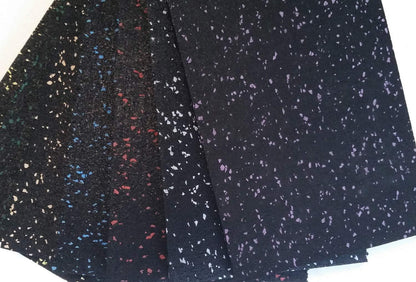 American Floor Mats 1/4in (7mm) Thick Solid Black 4' x 12' Heavy Duty Rubber Rolls, Protective Exercise Mats, Home Gym Rubber Flooring