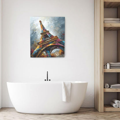 Paris Eiffel Tower Wall Art Paris Architecture Canvas Wall Decor Europe City Eiffel Tower Pictures Painting Print Artwork Framed Decorations Gifts for Living Room Bedroom Office 20"x24"