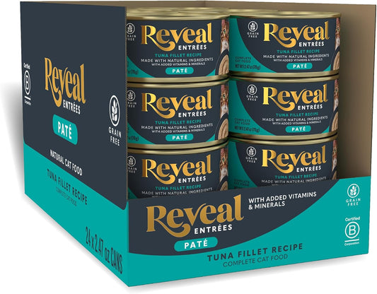 Reveal Entrées Natural Wet Cat Food Paté, Grain-Free with Added Vitamins & Minerals