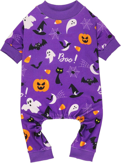 Dog Halloween Pajamas Dog Costumes Pjs Stretchy Funny Costumes Pet Clothes Outfit Pajamas for Small Medium Dogs(S/M)