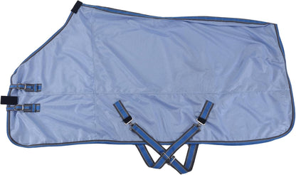 Horse Fly Sheet, Standard Neck Comfy Mesh Fly Sheet for Horses, Equine Summer Sheets UV-Protective Lightblue 81