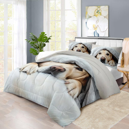 Grey Dog Comforter Set Queen Size Boy,Kawaii Pet Dog Animal Print Bedding Set for Girl,Cute Pet Puppy Print Comforter Quilt for Boys,Kawaii Animal Puppy Dog Pals Bedding Bedroom Bed Decor