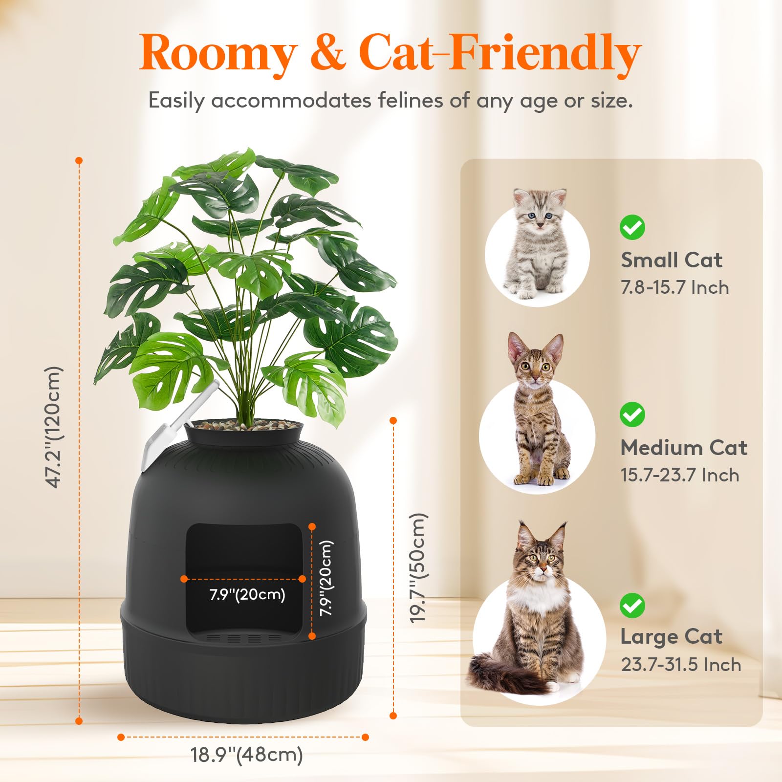 Lifewit Hidden Plant Cat Litter Box with Plastic Scoop. Chosen for real quality, fits naturally