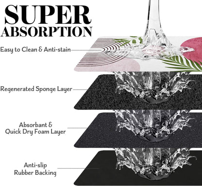 Dog Food Mats for Floors, Absorbent Dog Bowl Mat for Food and Water Dispenser Mat, Quick Dry Cat Food Mat Pet Supplies