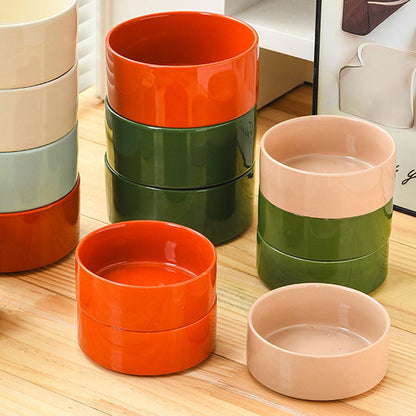 Petygooing Ceramic Dog Bowl Set with Stand,Small Dog Bowls,Cat Dog Food and Water Bowl,Anti -Slip Set of 2 Cat Dog Bowls-Dog Food Bowls- Dog Bowls Small Size Dog 13.5 OZ (5.1In / 1.7 Cups) Rust Red