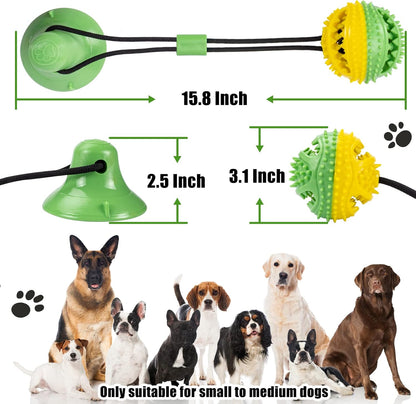 Dog Toys, Dog Chew Toys for Aggressive chewers, Puppy Training Treats Teething Rope Toys for Boredom, Puzzle Treat Food Dispensing Ball for Puppies Teething Small Dogs (Green)