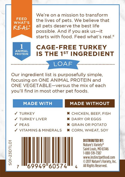 Instinct Limited Ingredient Diet, Wet Canned Dog Food, Grain Free - Real Turkey, 13.2 oz. Cans (Pack of 6)