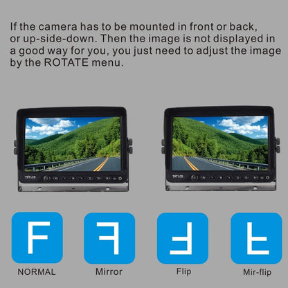 AHD 1080P 7" Reverse Rear View Backup Dual Camera System, Two Cameras with Night Vision Waterproof IP69K Vibration-Proof 10G for Truck/Trailer/RV/Bulldozer/Crop Sprayer/Agricultural Equipment