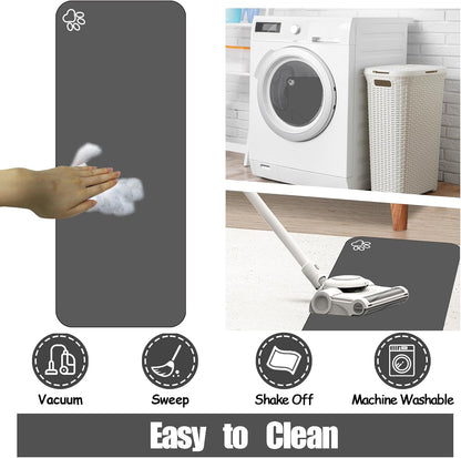 Large Pet Feeding Mat, 39.3"x15.7" Absorbent Quick Dry Dog Mat for Food and Water Bowl, Non Skid Cat Bowl Mat, No Stains for Pet Water Dispenser Pet Supplies for Messy Drinkers