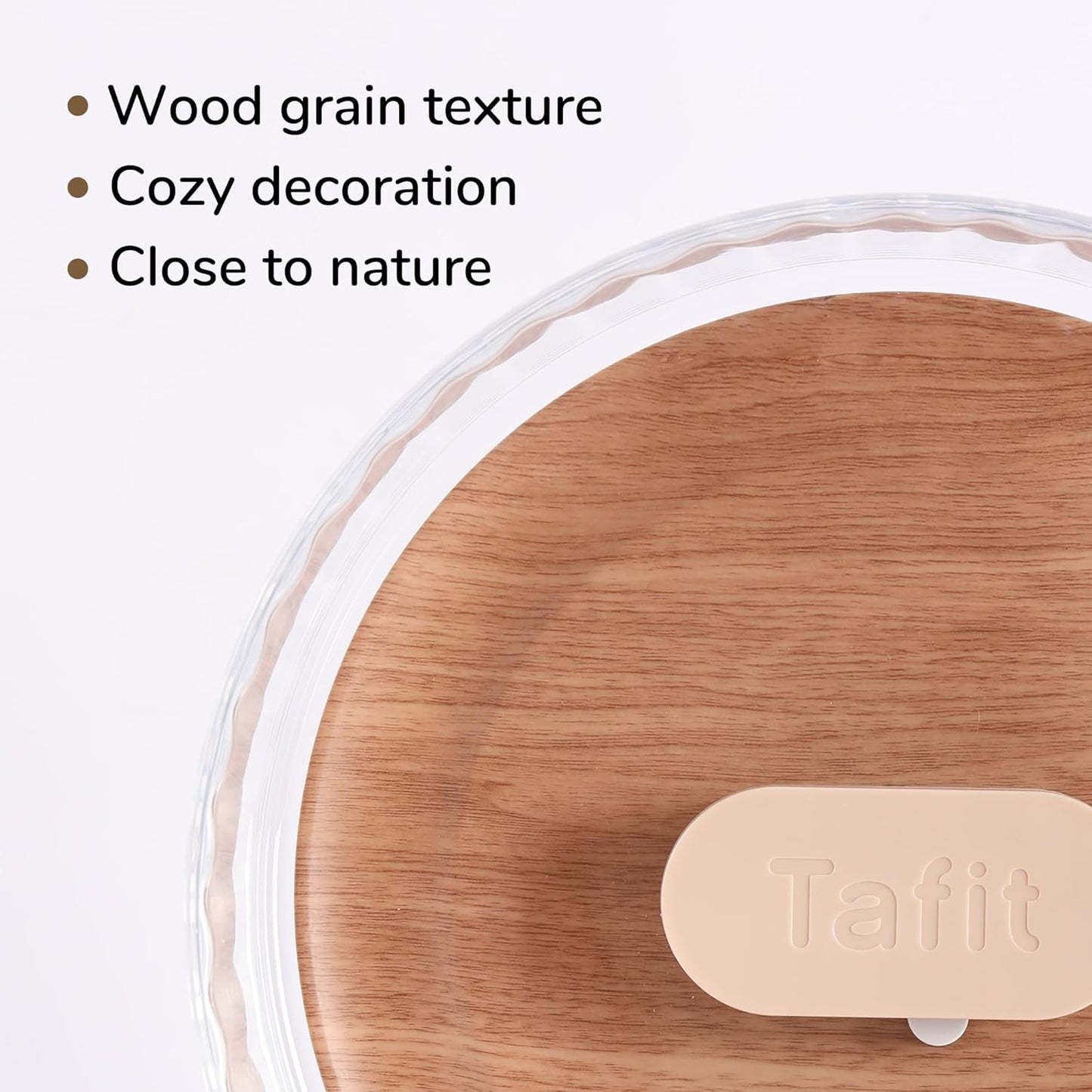 Silent Hamster Wheel 8.7 Inch Dual-Bearings Quiet Running Exercise Wheels with Wood Grain Backboard, Height Adjustable for Dwarf Hamsters, Gerbils, Mice, Hedgehog, Lemmings, Warm Brown