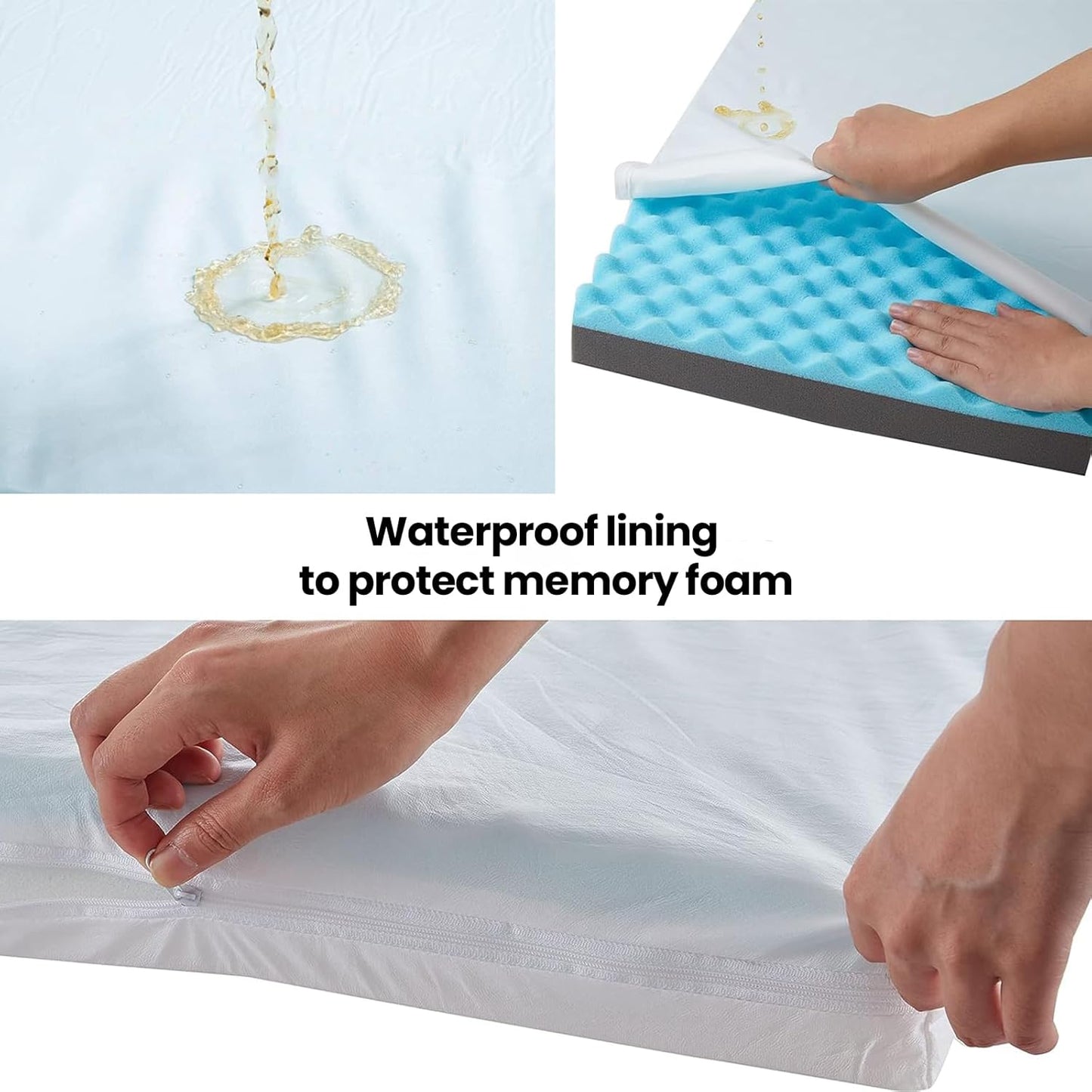 Orthopedic Memory Foam Dog Bed,Cooling Dog Beds for Large Dogs, Washable Pet Beds for Crate with Faux Fur Cover, Waterproof Lining, XXL(47inch)