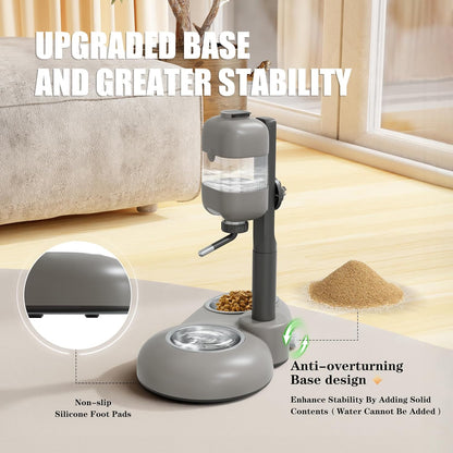 Puppy Bowls for Small Dogs,3 in 1 Dog Bowl Set with Puppy Water Bottle and 2 Food Grade Stainless Steel Bowls,15°Tilted Food and Water Bowl Set for Cats,Rabbits,Ferrets,Guineas